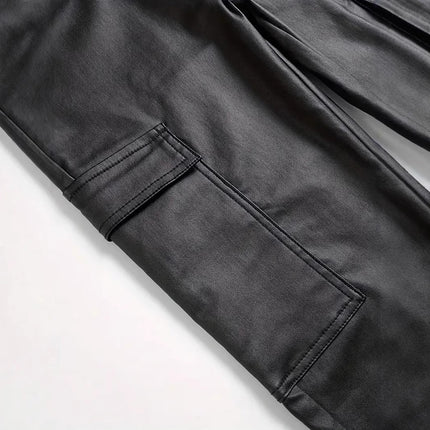 Mens Windproof PU Pants For Motorcycle And Outdoor Riding