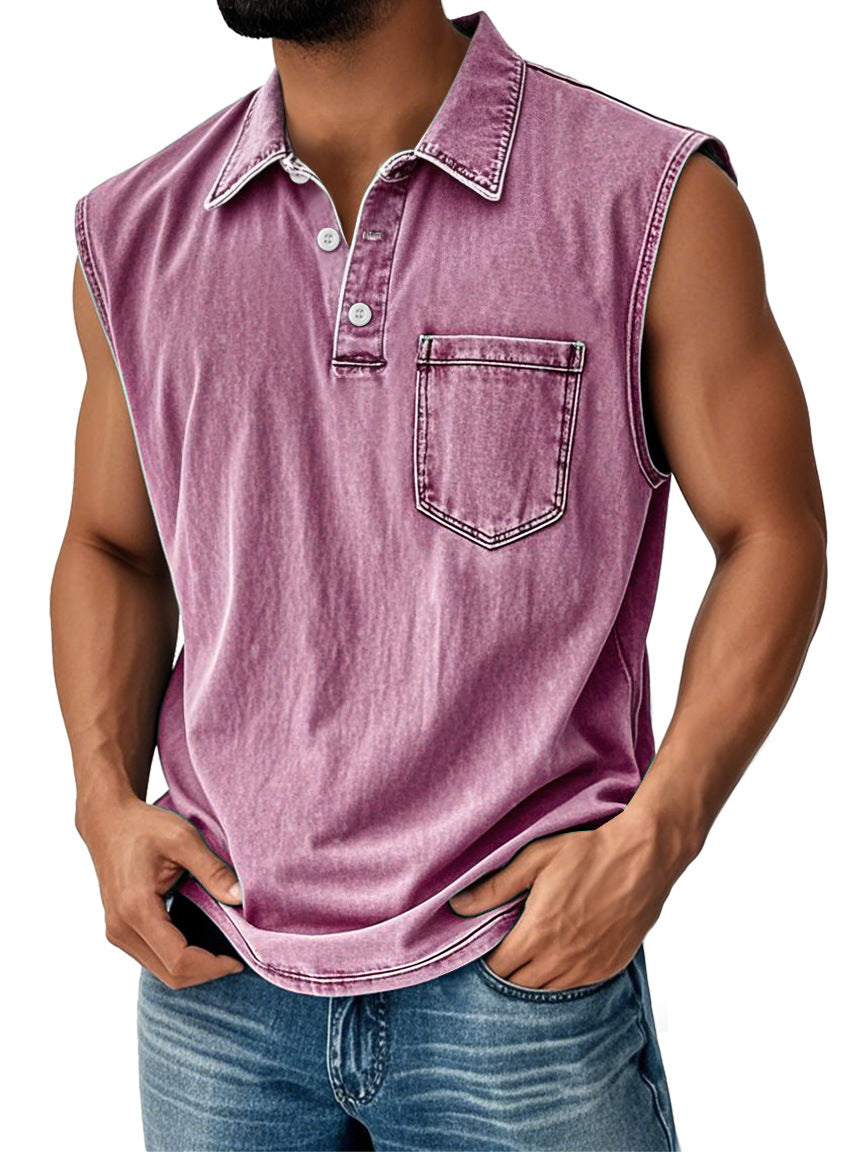 3D Digital Printing Men's Button Polo Shirt Short Sleeve