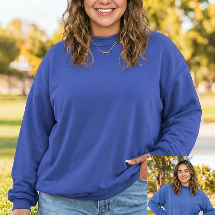 Racing Red Exposed Seam Detail Reversible Double Wear Plus Size Sweatshirt