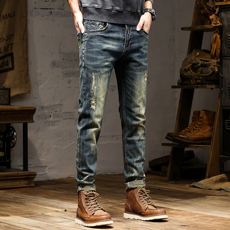 High-end Jeans Men's Stretch Nostalgic Retro