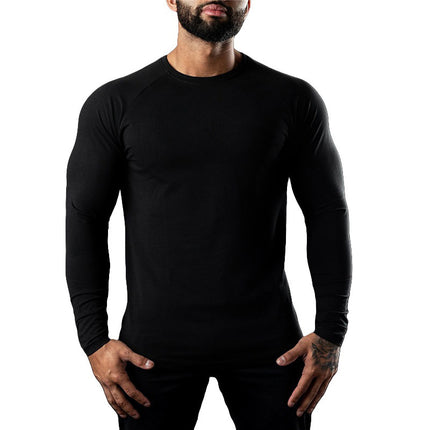 Long Sleeve Tight Sports T-shirt Round Neck Quick-drying Exercise Top