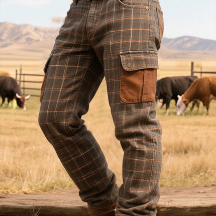 Punk Men's Vintage Work Pants