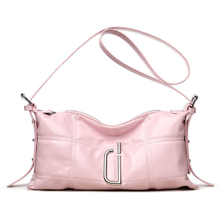 New Pillow Bag Oil Wax Leather Crack Soft Tote Crossbody