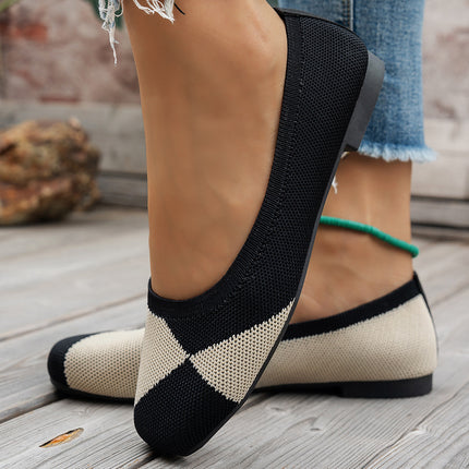 Flyknit Low-cut Flat Soft Bottom Multicolor Shoes Women