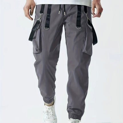 Ribbon Overalls Drawstring Sports Trousers