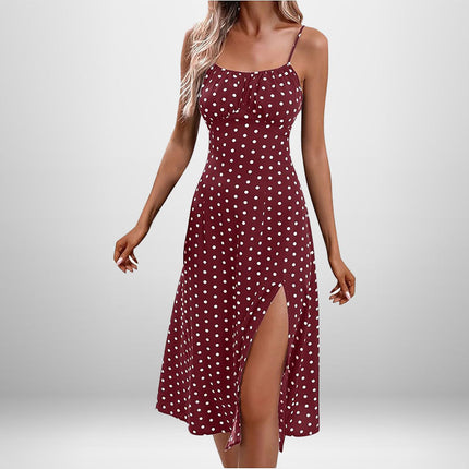 Elegant Floral Ruched Cami Dress