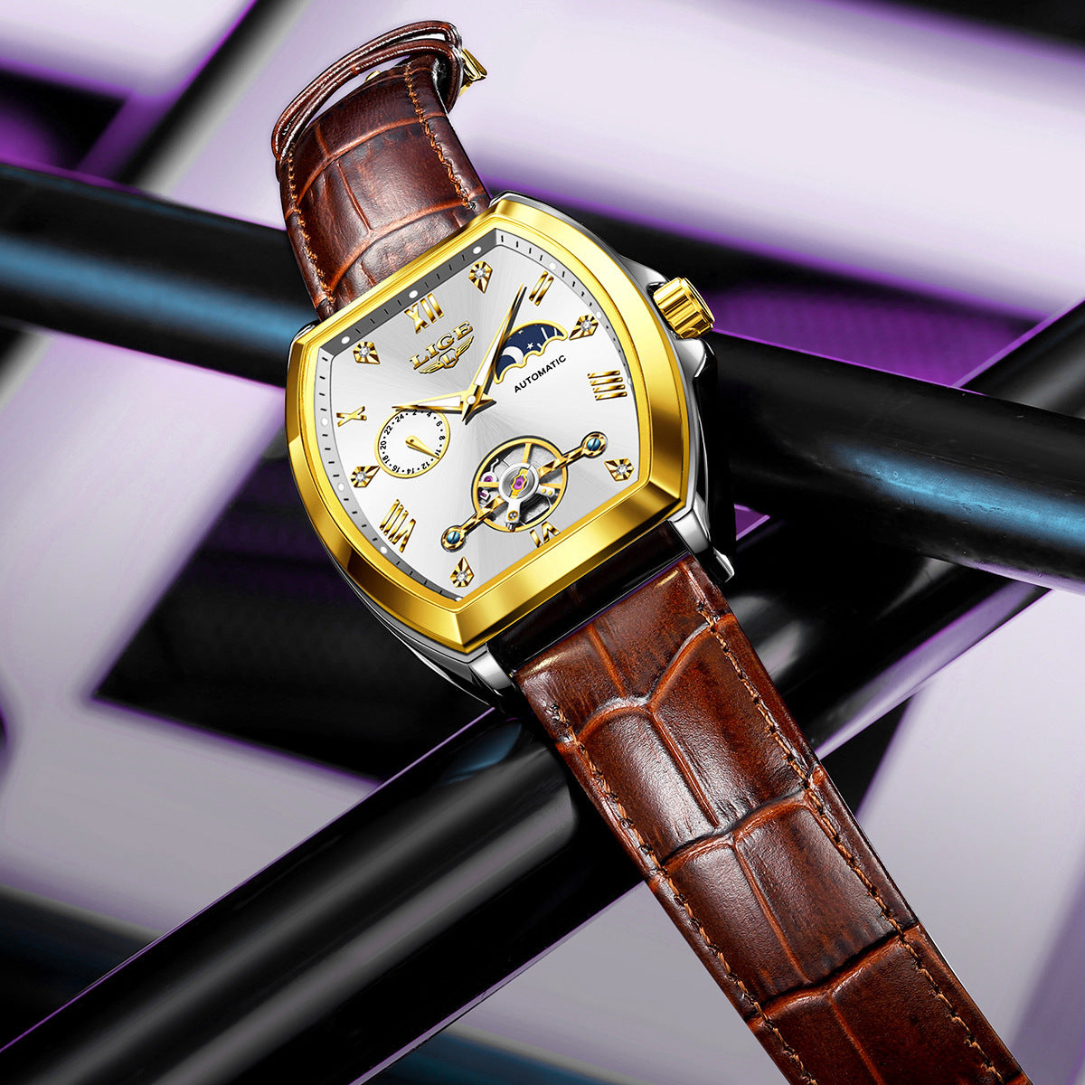 Men's Tourbillon Mechanical Watch Multifunctional Waterproof