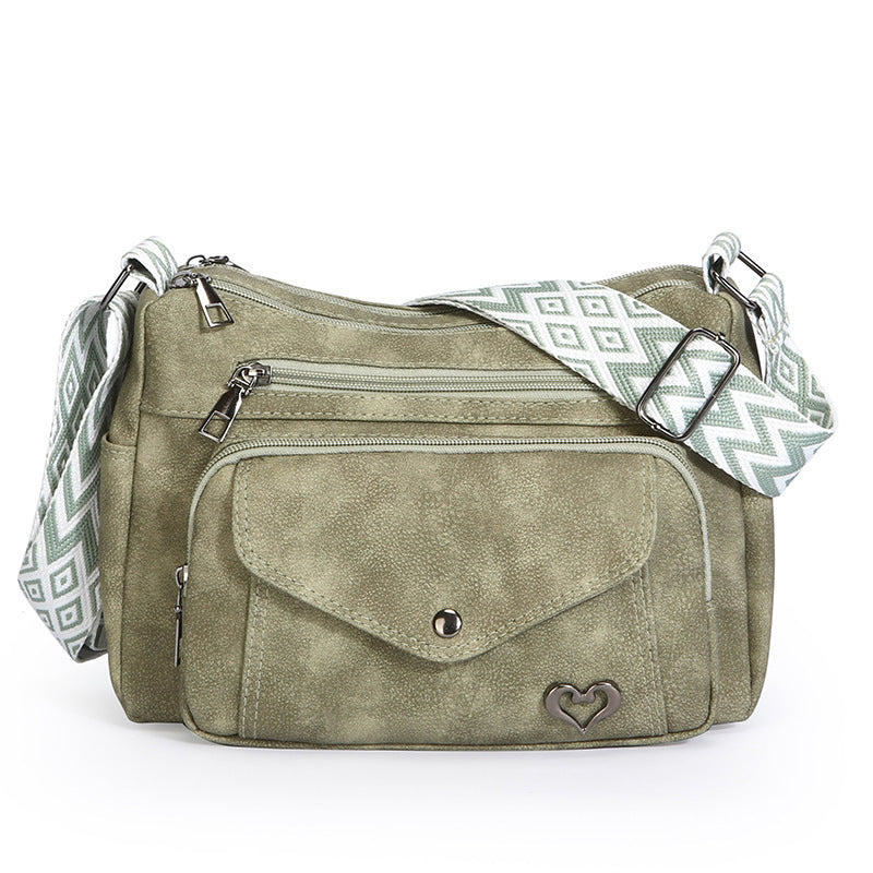 Flip All-match Simple Middle-aged Large Capacity Shoulder Messenger Bag