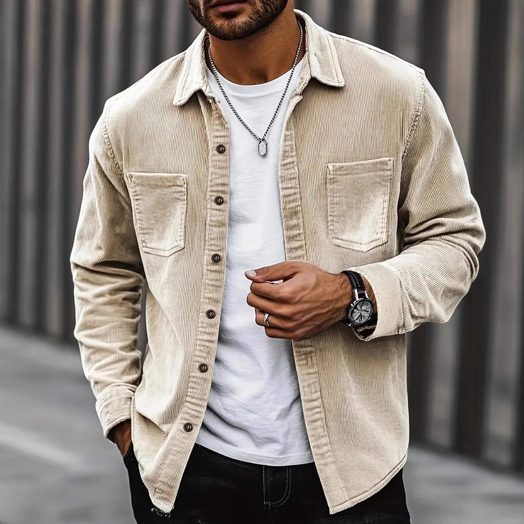 Corduroy Long Sleeve Casual All-matching Shirt Coat