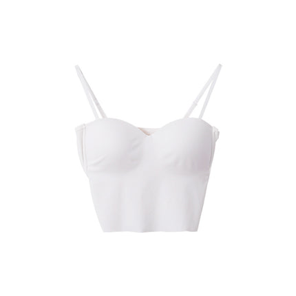 Ice-silk Seamless Camisole With Chest Pads Figure-flattering Outerwear