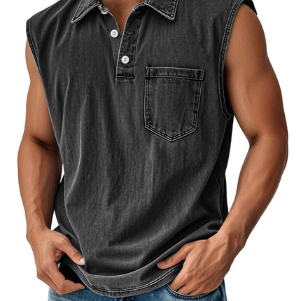 3D Digital Printing Men's Button Polo Shirt Short Sleeve