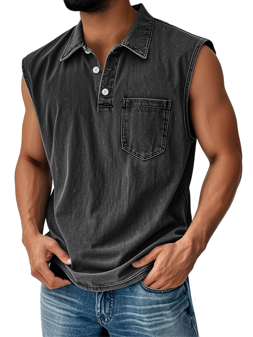 3D Digital Printing Men's Button Polo Shirt Short Sleeve