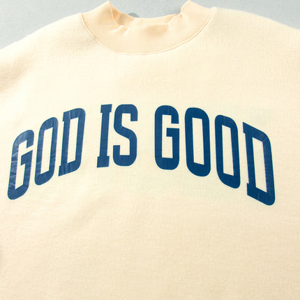 Light Grey Jesus Slogan Stand Neck Long Sleeve Oversized Tunic Plus Size Sweatshirt