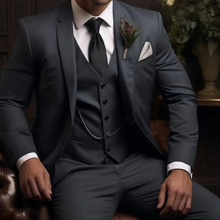 Men's High Sense Temperament Banquet Business Slim Fit Fashion Men's Suit