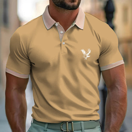 Casual Style Commuter's All-matching Digital Printing Lapel Men's Polo Shirt