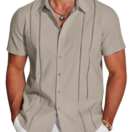 Men's Shirt Hawaiian Short Sleeve Shirt 3D Digital Print Holiday Printing