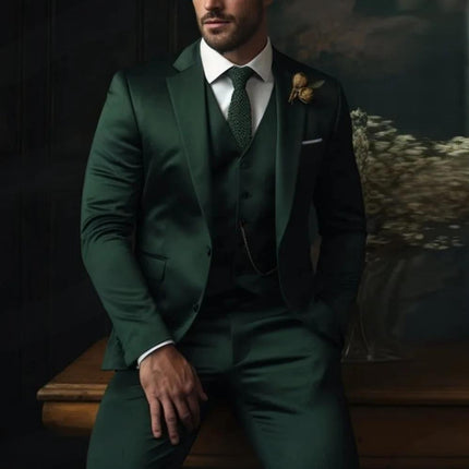 Men's Three-piece Suit Solid Color High Sense