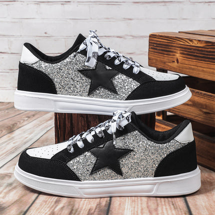 Women's Trendy Casual Sneaker Couple Leopard Print All-match Sequins