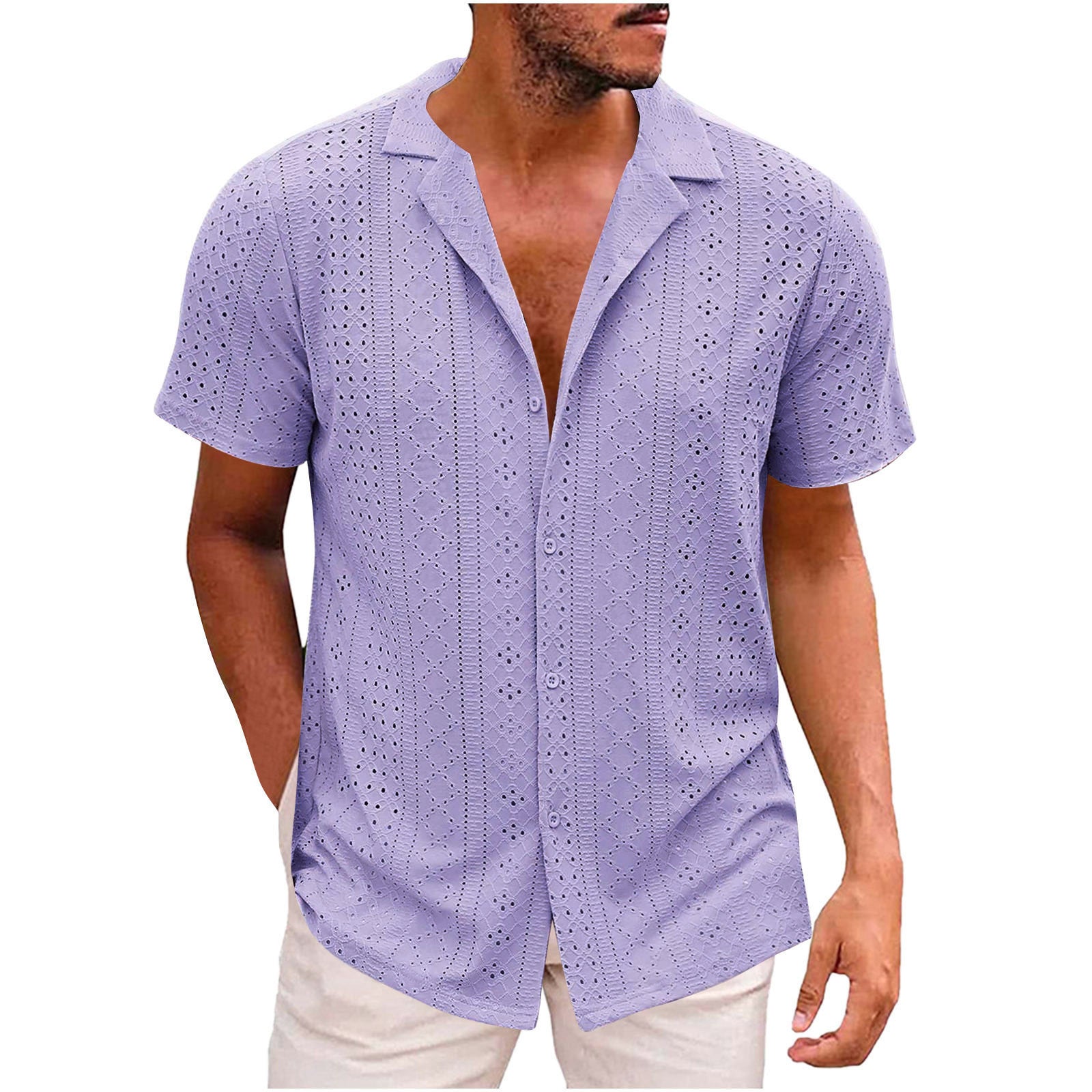 Breathable Lightweight Lapel Men's Casual Shirt