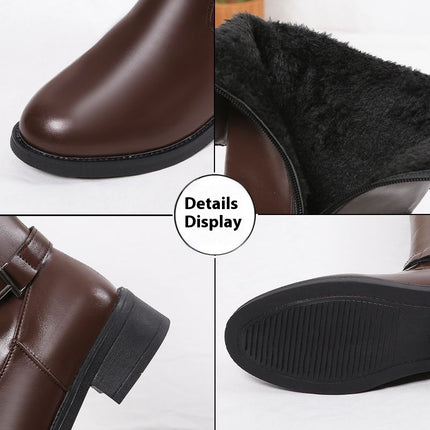 Women's Winter Chunky Heel Round Head Knight Over The Knee Boots