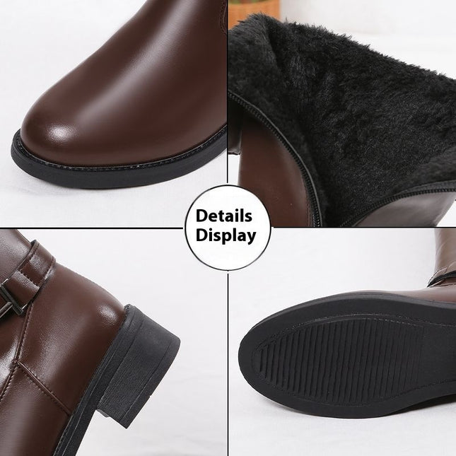 Women's Winter Chunky Heel Round Head Knight Over The Knee Boots