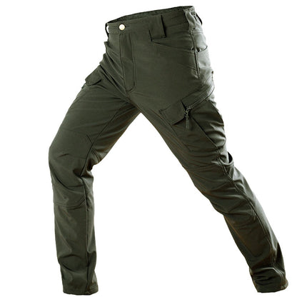 Mens Fleece-Lined Waterproof Tactical Pants For Winter Warmth And Protection