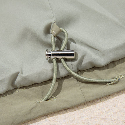 Laurel Green Zipped Pocket Cropped Hooded Utility Jacket