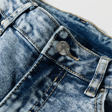 Myosotis High Rise Button Zip Fly Medium Wash Jeans