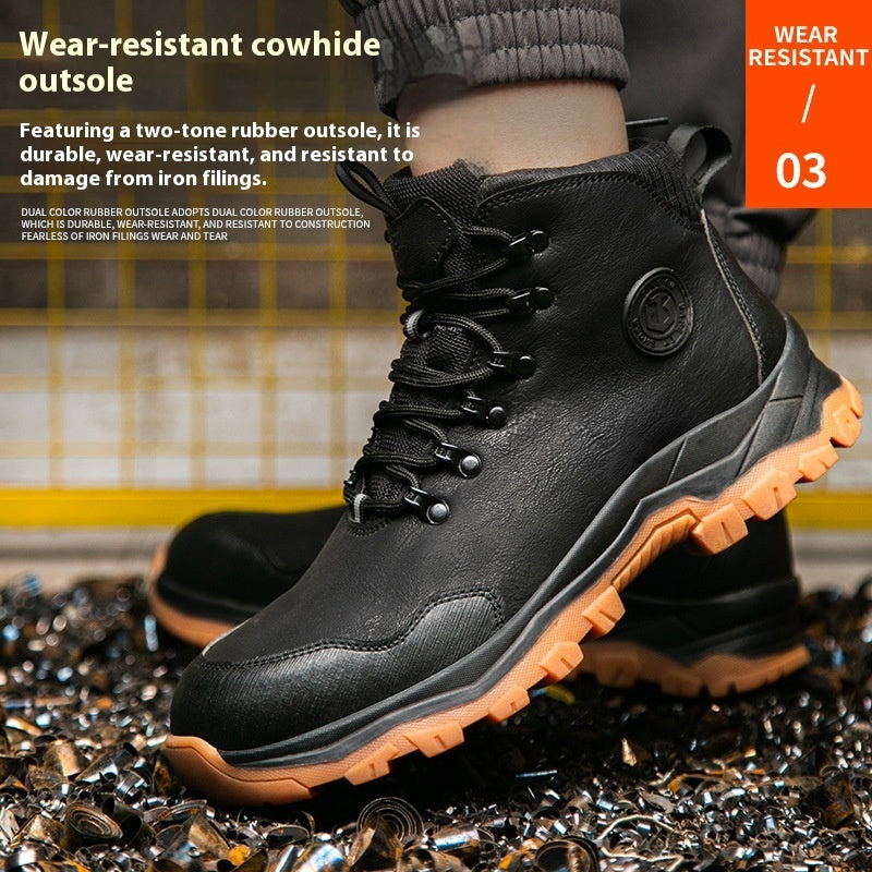 Thick Wear-resistant Non-slip Breathable Lightweight Steel Toe Shoes
