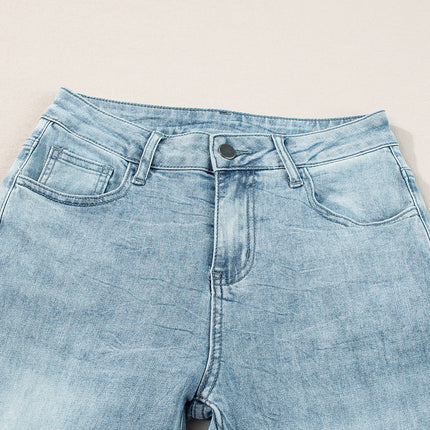 Dusk Blue Acid Wash Extra Wide Leg High Waist Long Jeans