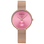 Rose Gold Strap Pink Face