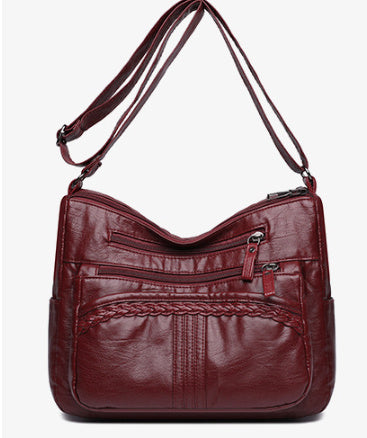 Large Capacity Multi-compartment Middle-aged And Elderly Women's Cross-body Bag Casual Small Square Bag