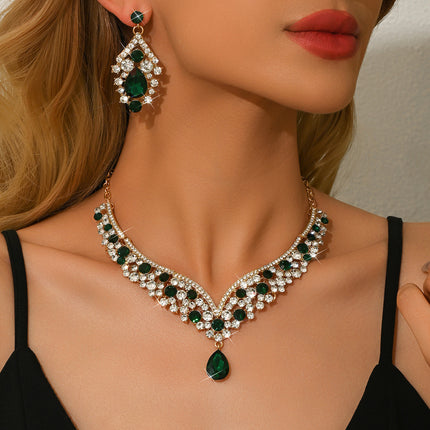 Retro Two-piece Necklace And Earring Set From Europe And The US