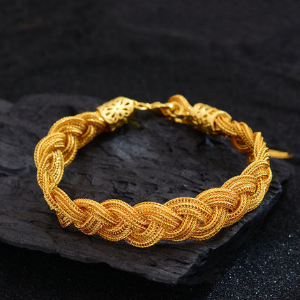 Womens Retro Dreadlock Braided Twisted Tassel Bracelet