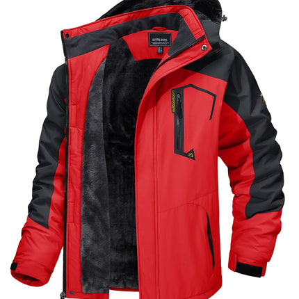 Outdoor Waterproof Winter Jacket Detachable Hat