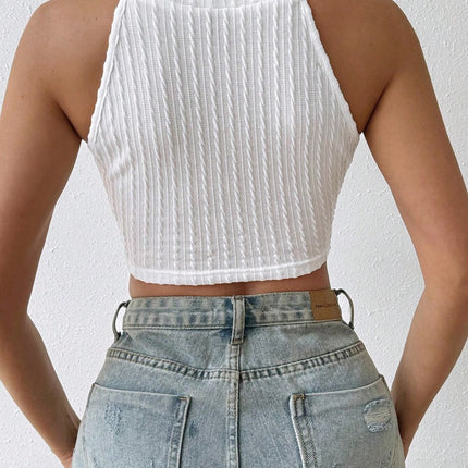 2026  Women's Spring And Summer New Fashion Elegant Tassel Crop Top Slim-Fitting Slimming Navel-Exposing Top