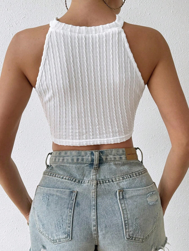 2026  Women's Spring And Summer New Fashion Elegant Tassel Crop Top Slim-Fitting Slimming Navel-Exposing Top