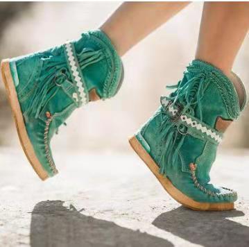 European And American Winter New Tassel Short Women's Boots