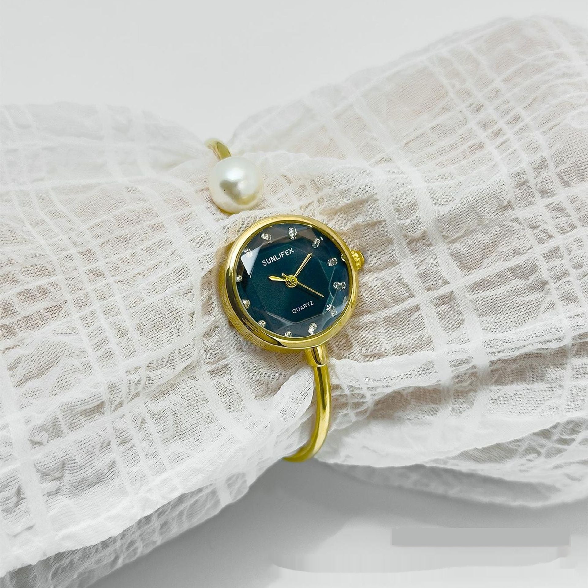 Women's High-grade Simple Pearl Bangle Watch High-grade Watch