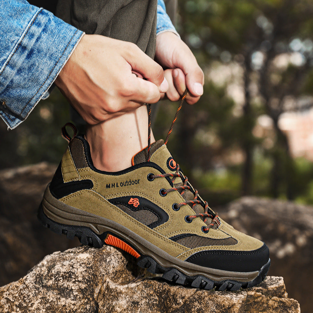 Soft Bottom Large Size Men's Waterproof Non-slip Mountain Climbing Sneakers