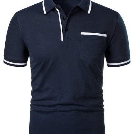 Men's Casual Lapel Short Sleeve T-shirt