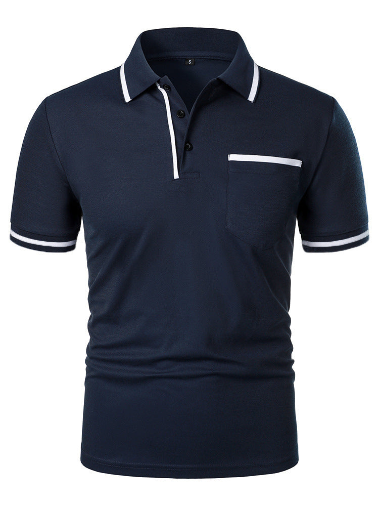 Men's Casual Lapel Short Sleeve T-shirt