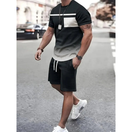 Sports Short-sleeved T-shirt Suit Two-piece Outdoor