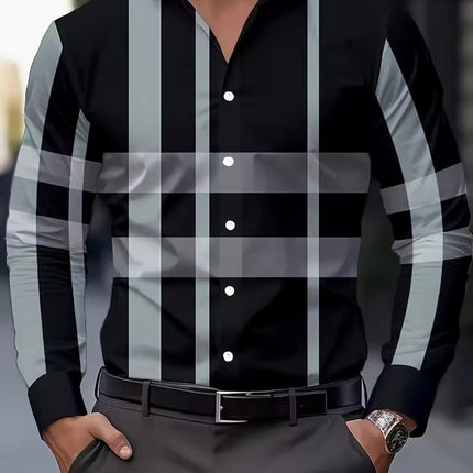 Printed Shirt Long Sleeve Button Lapel